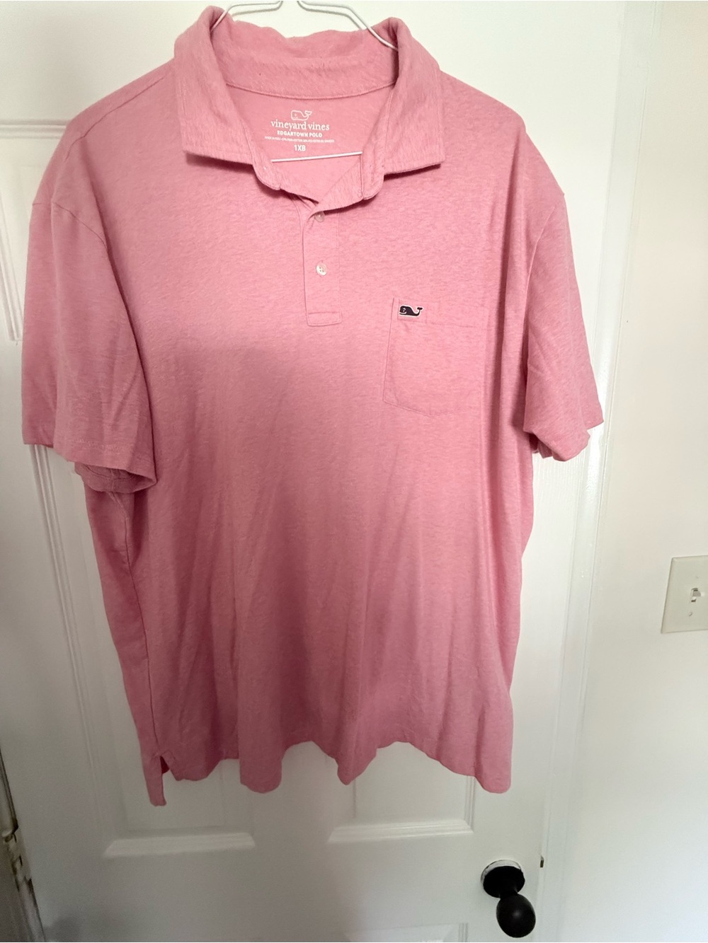 Vineyard Vines Men’s Pink Short-Sleeve Pocket Polo